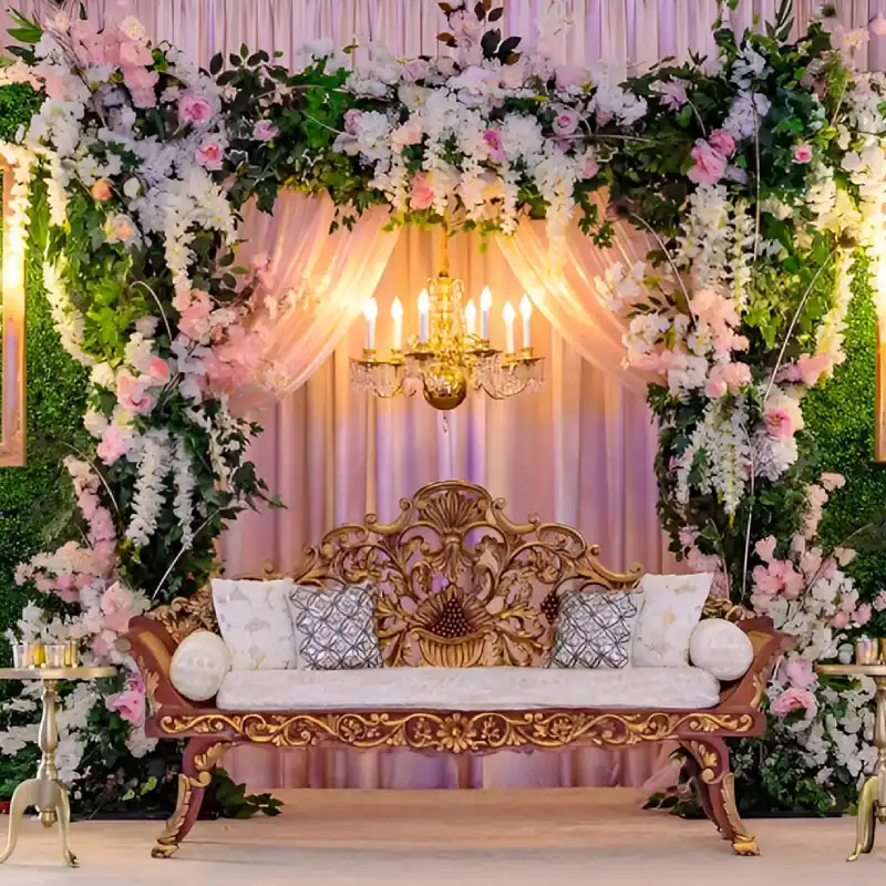 Hayat Flower Decoration team at work in Kolkata