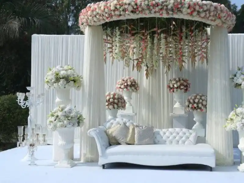 Engagement ring ceremony flower decoration in Kolkata