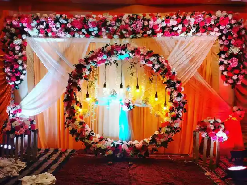 Pandal Flower Decoration in Kolkata by Hayat Flower Decoration