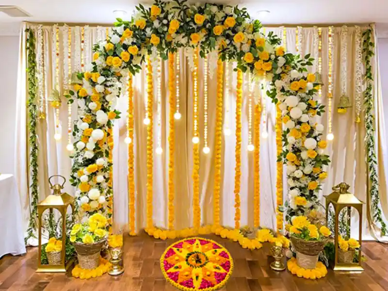Puja Flower Decoration in Kolkata by Hayat Flower Decoration