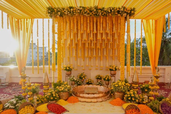 How to Plan Haldi Decoration at Home in Kolkata | Hayat Flower Decoration Kolkata